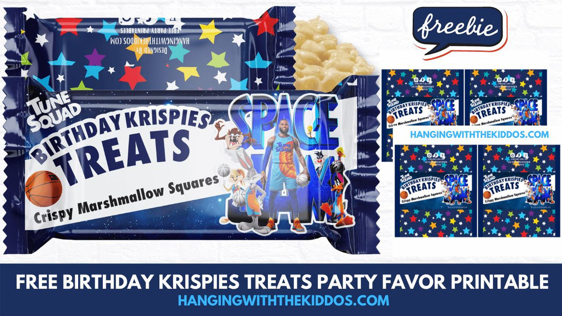 Free Space Jam Birthday Party Printable Rice Krispie Treats Wrappers