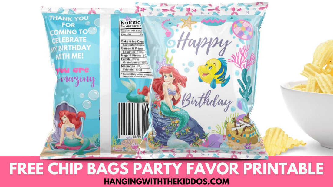 Little Mermaid Printable Free Chip Bags