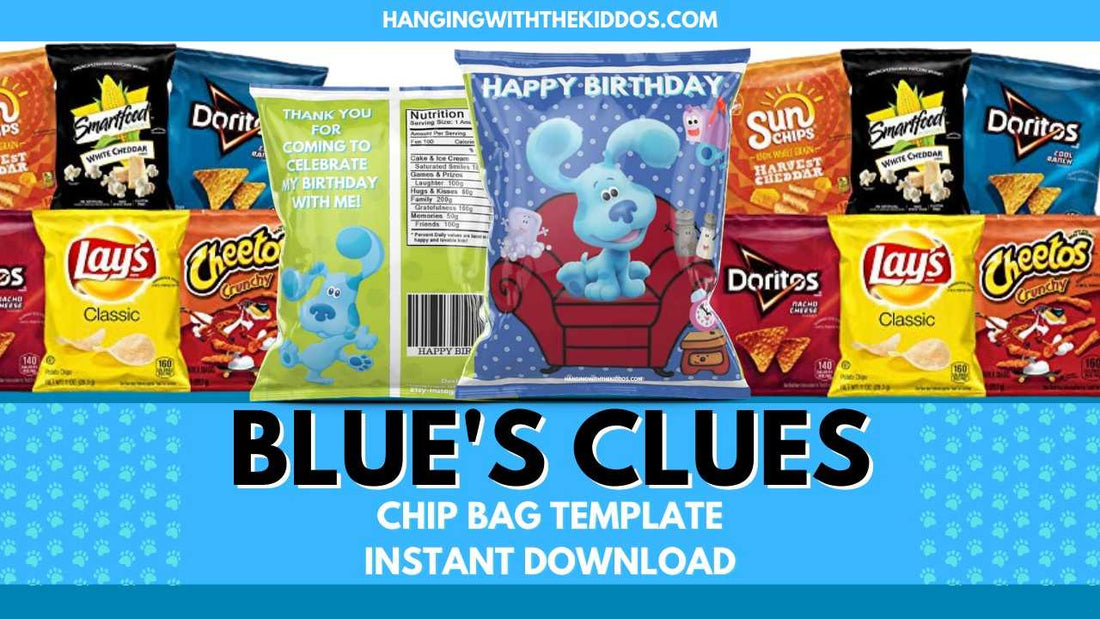 FREE BLUES CLUES PARTY PRINTABLES | CHIP BAG TEMPLATE