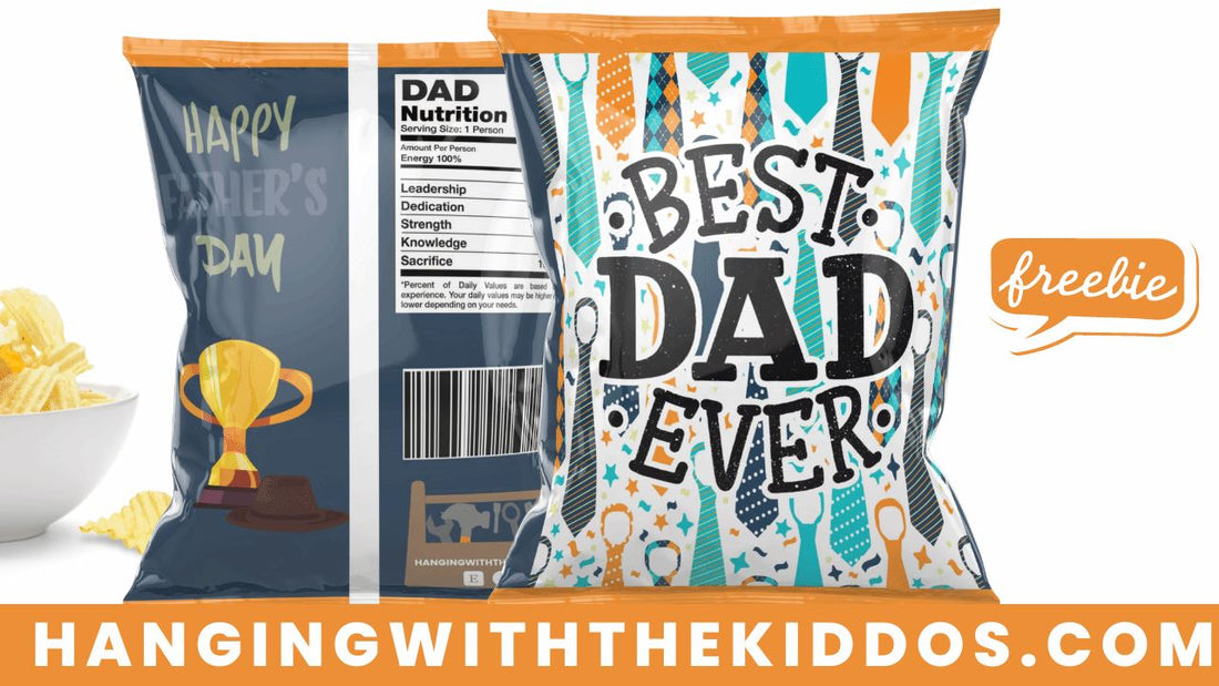 Free Fathers Day Printable- Goodie Bags| Chip Bag Template