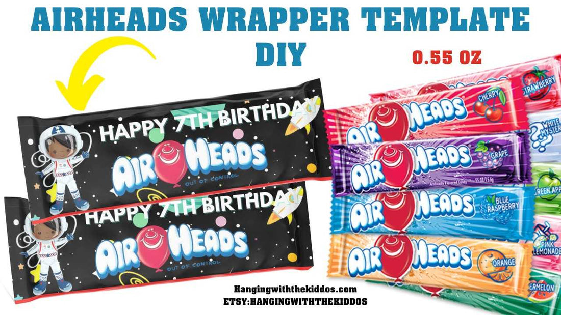 AirHead Wrapper Template | DIY Custom Party Favors