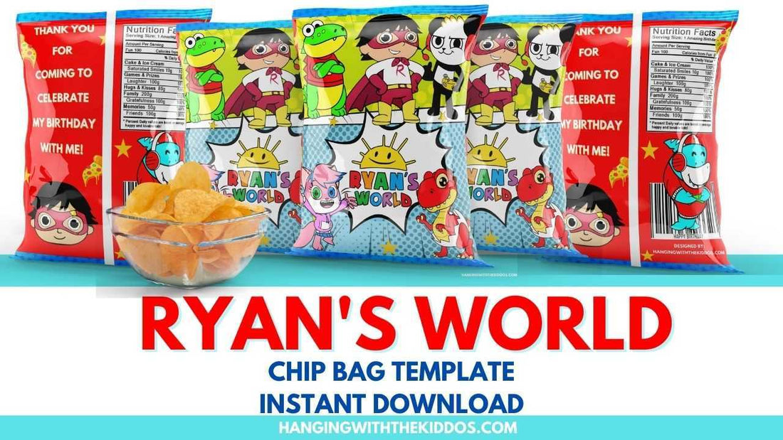 Free Ryan's World Printable Chip Bag Template