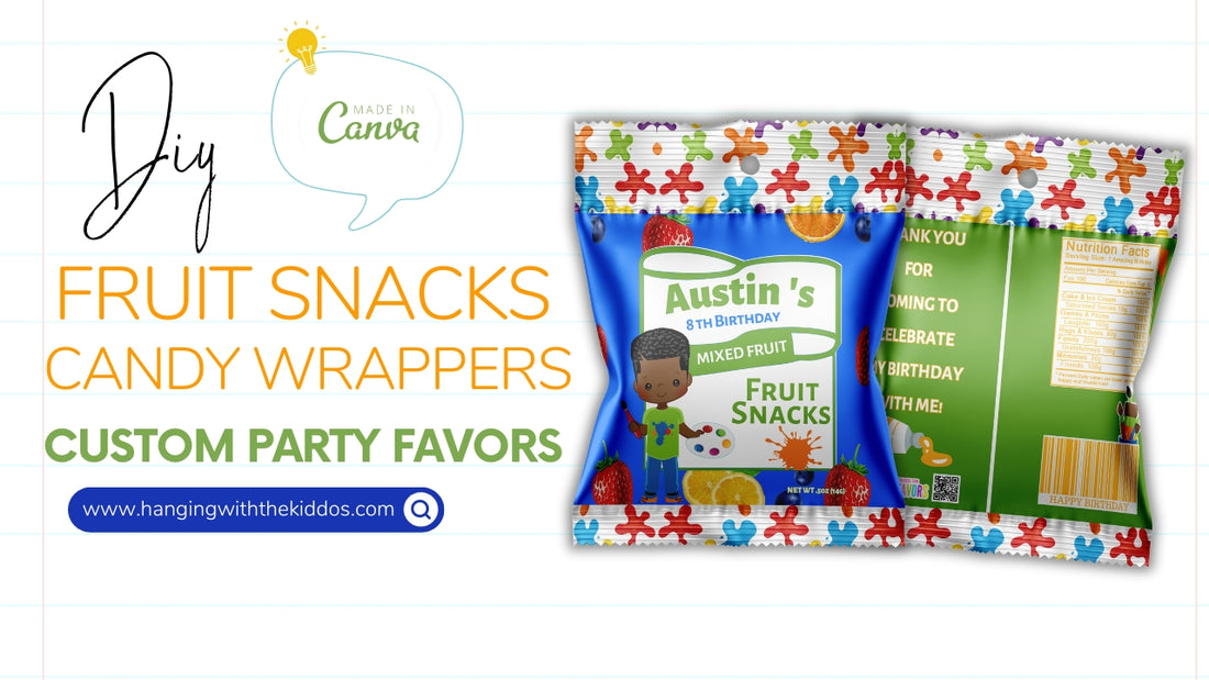 Video Tutorial: How to Make Custom Party Favors Fruit Snacks Candy Wrappers