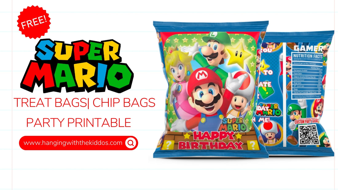 Free Super Mario Party Printable Treat Bag|Chip Bag