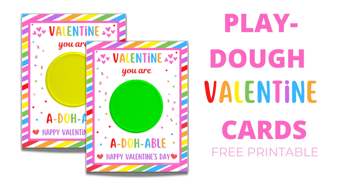 FREE Play Doh Valentine Printable Cards