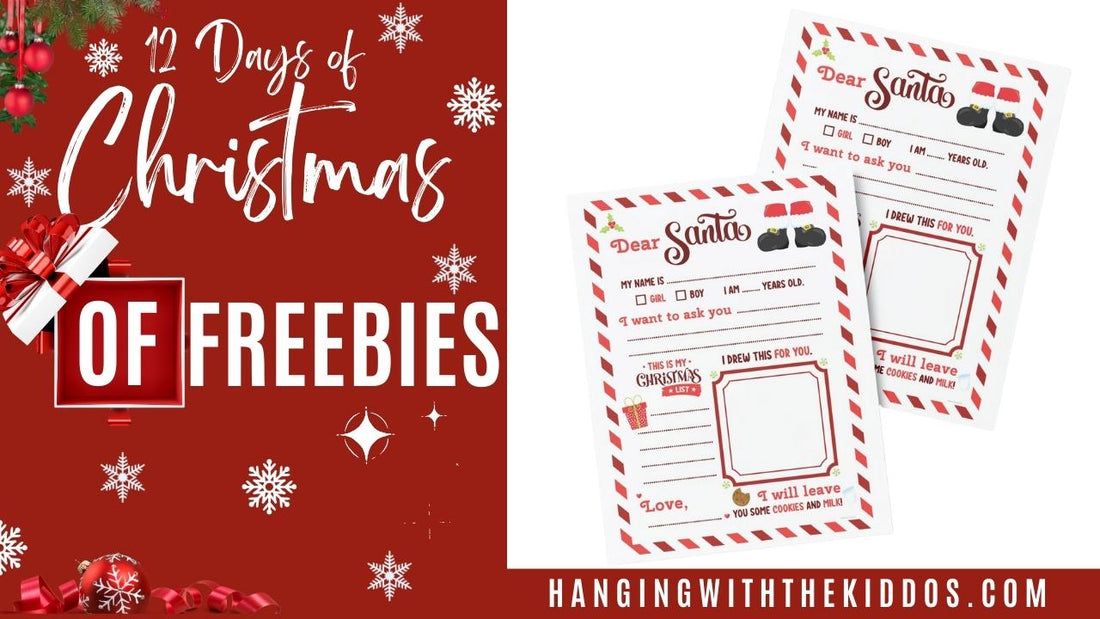 Free Christmas Printable Letter to Santa for Kids!|12 Days of Christmas Freebies