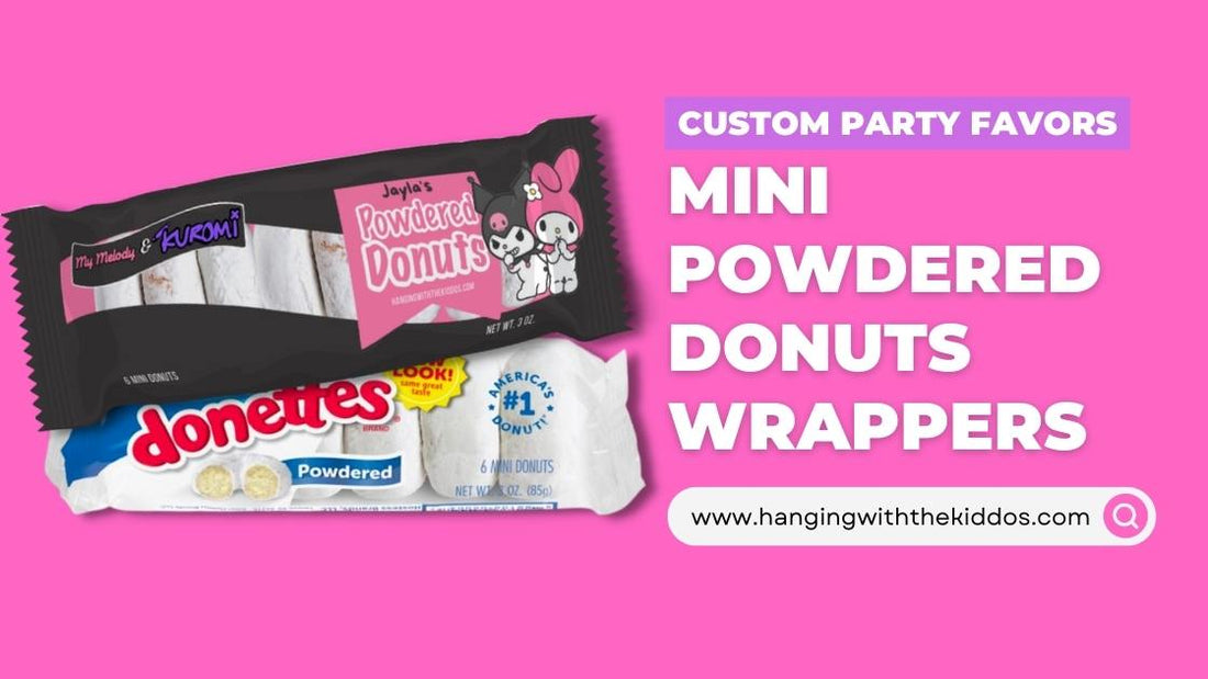 How to Make Mini Donuts Wrapper Template 6 pack |Custom Party Favors