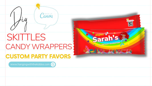 Video Tutorial: How to Make Custom Party Favors -Skittles Candy Wrappers