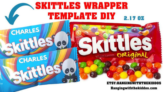 Free Skittles Wrapper Template Video Tutorial