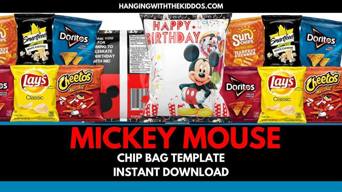 Free Mickey Mouse Party Favor Chip Bag template
