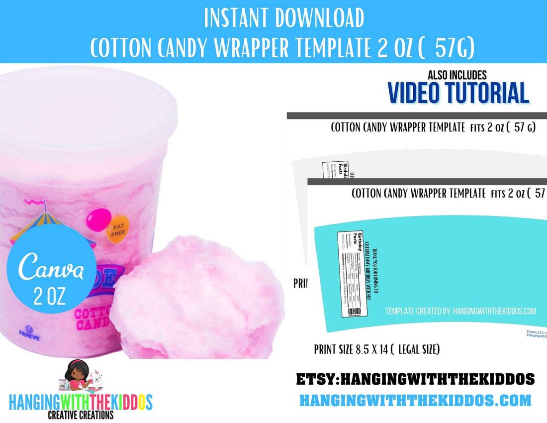 Cotton Candy Tub Template Video Tutorial
