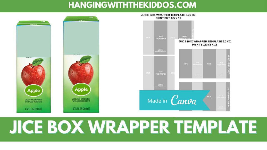 Juice Box Wrapper Template | Canva Tutorial