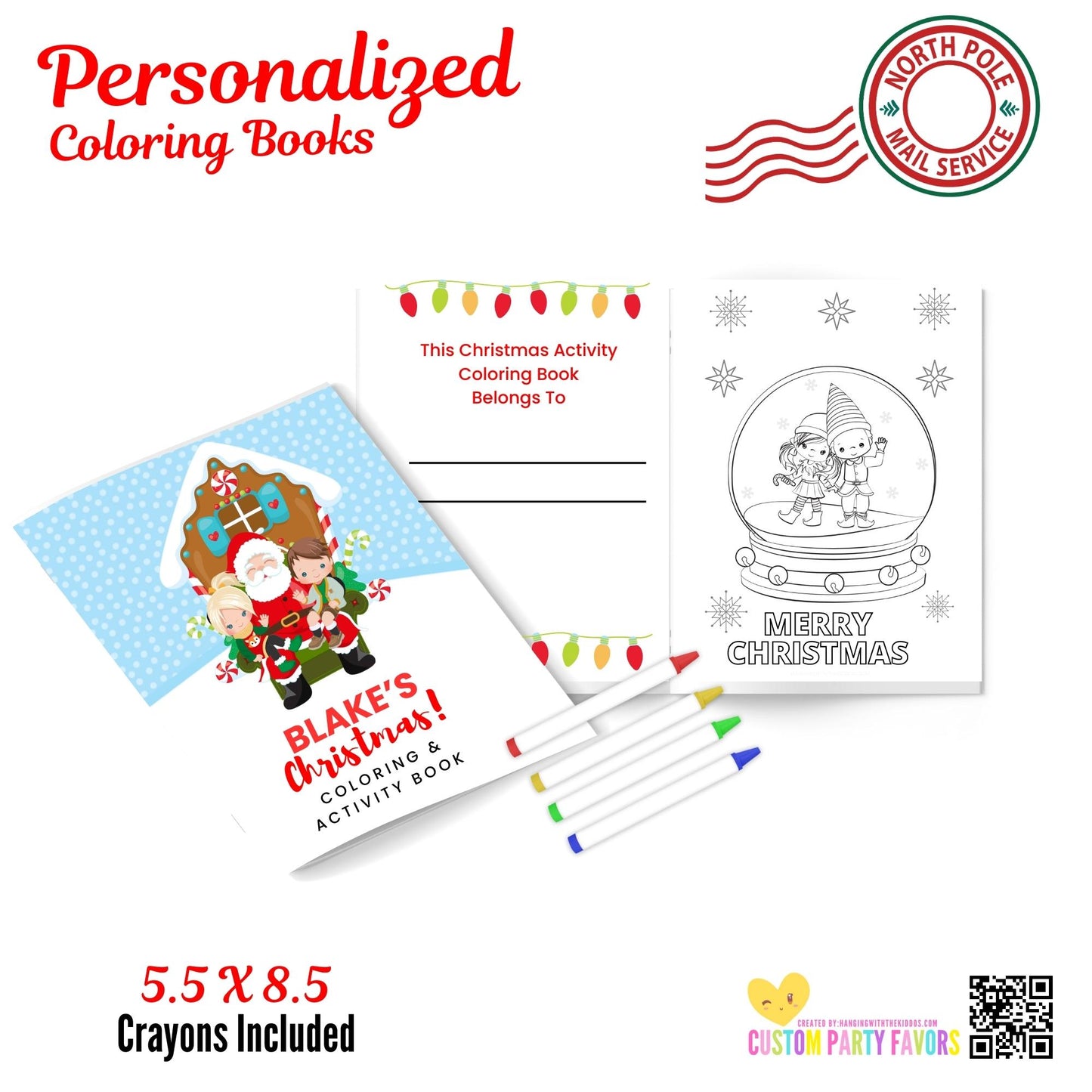 Personalized Christmas Coloring & Activity Books|03