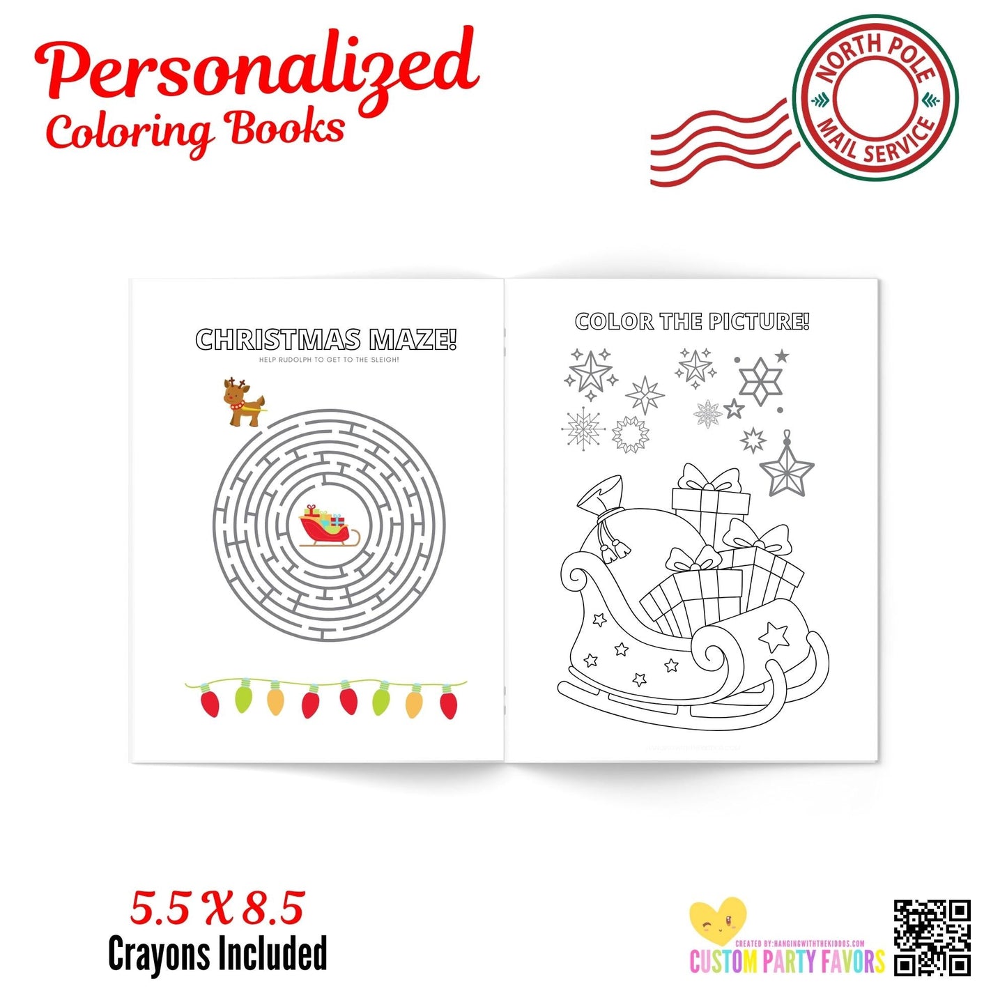 Personalized Christmas Coloring & Activity Books|04