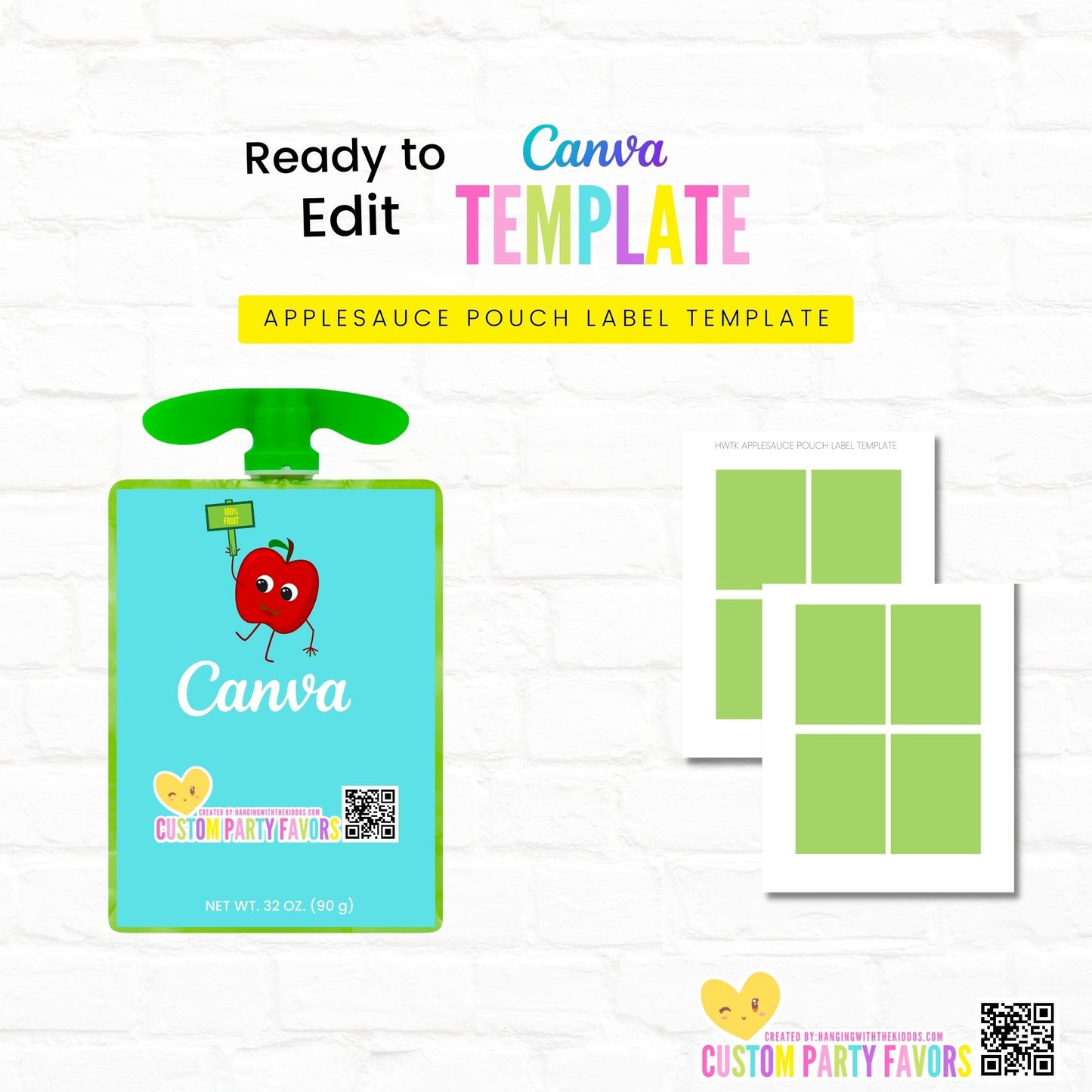 APPLESAUCE POUCH LABEL TEMPLATE