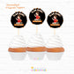 Boy Basketball Birthday Party Personalized Cupcake Toppers 12pc