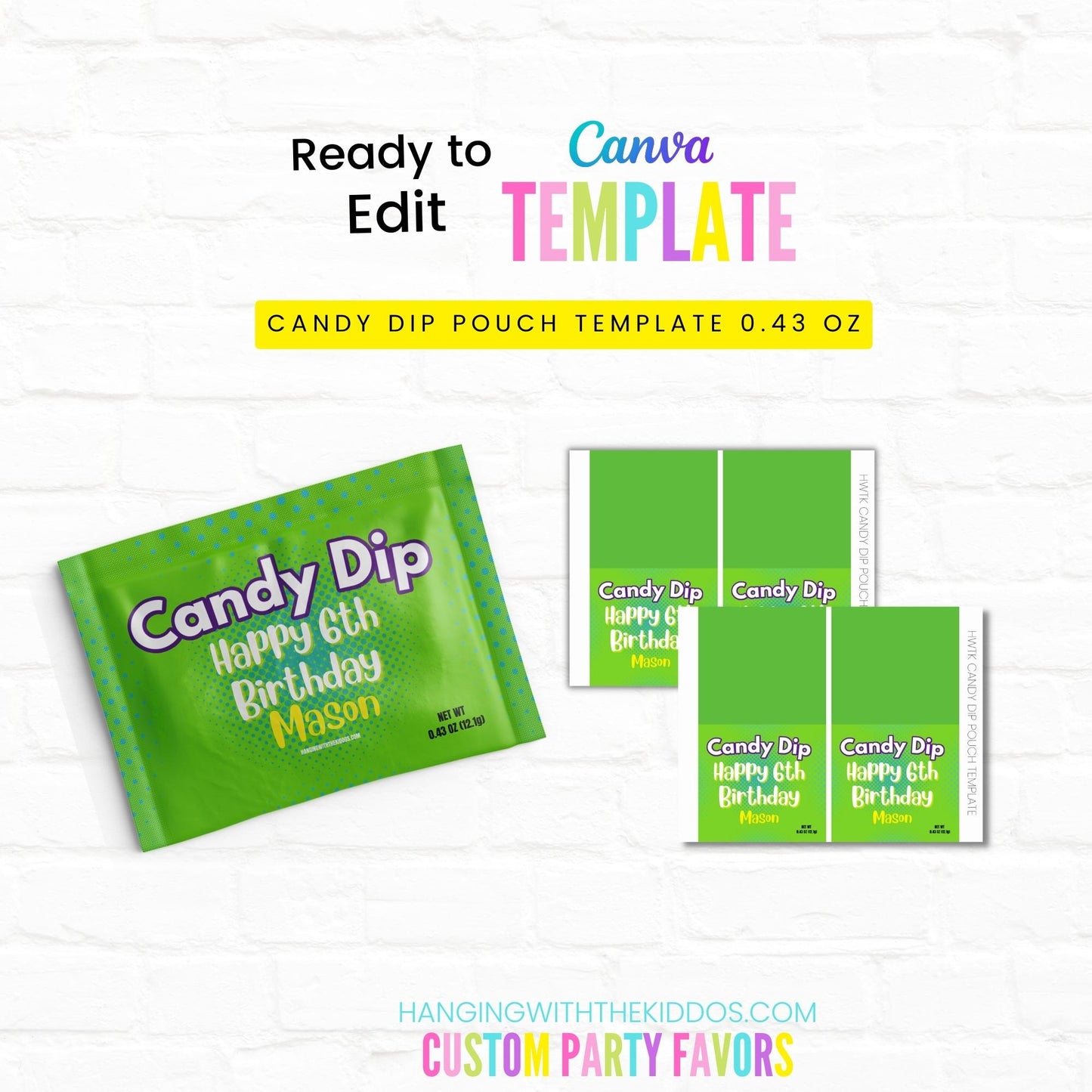 CANDY DIP POUCH TEMPLATE