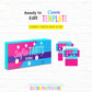 SWEET CANDY TARTS  CANDY BOX TEMPLATE