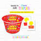 Cereal Cup|Bowl Label Template