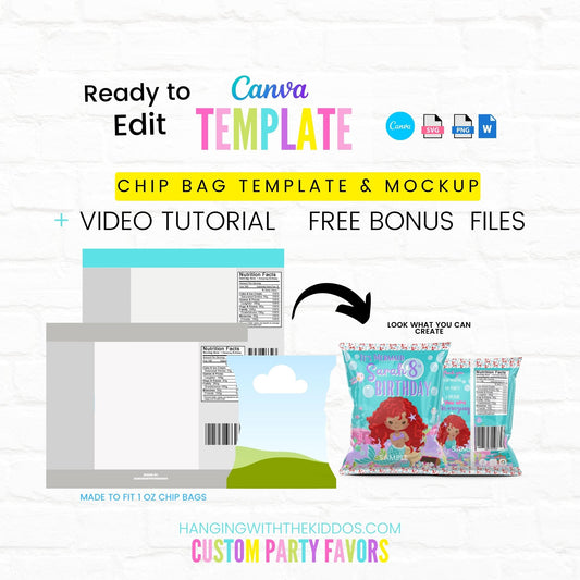 Chip Bag Template & Mockup