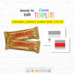 COOKIE CANDY BAR TEMPLATE 1.79 OZ