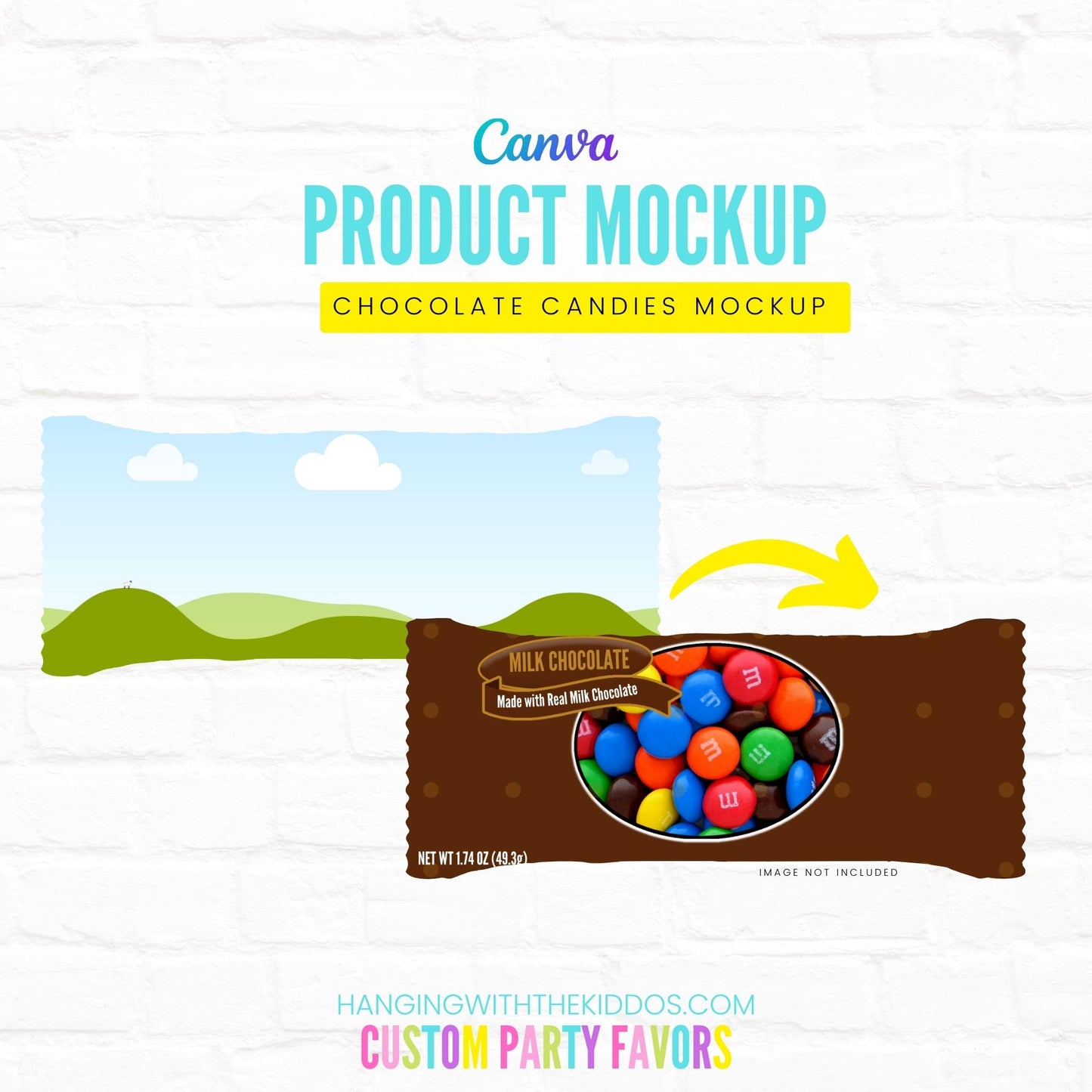 Chocolate Candies Mockup|Canva Template