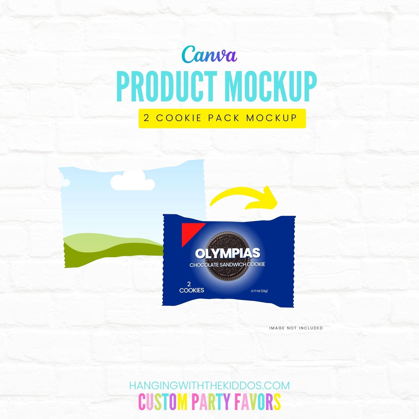 2 Cookies Pack Mockup|Canva Template