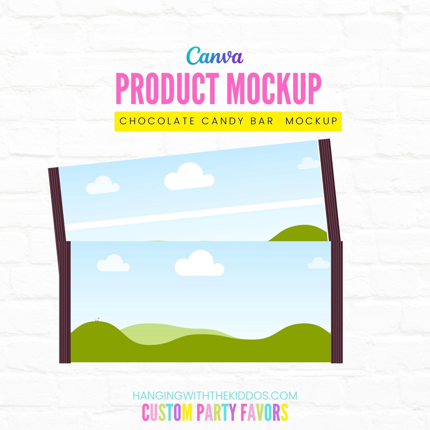 Chocolate Candy Bar Mockup|Canva Template