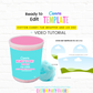 Cotton Candy Tub Wrapper and Lid 2oz