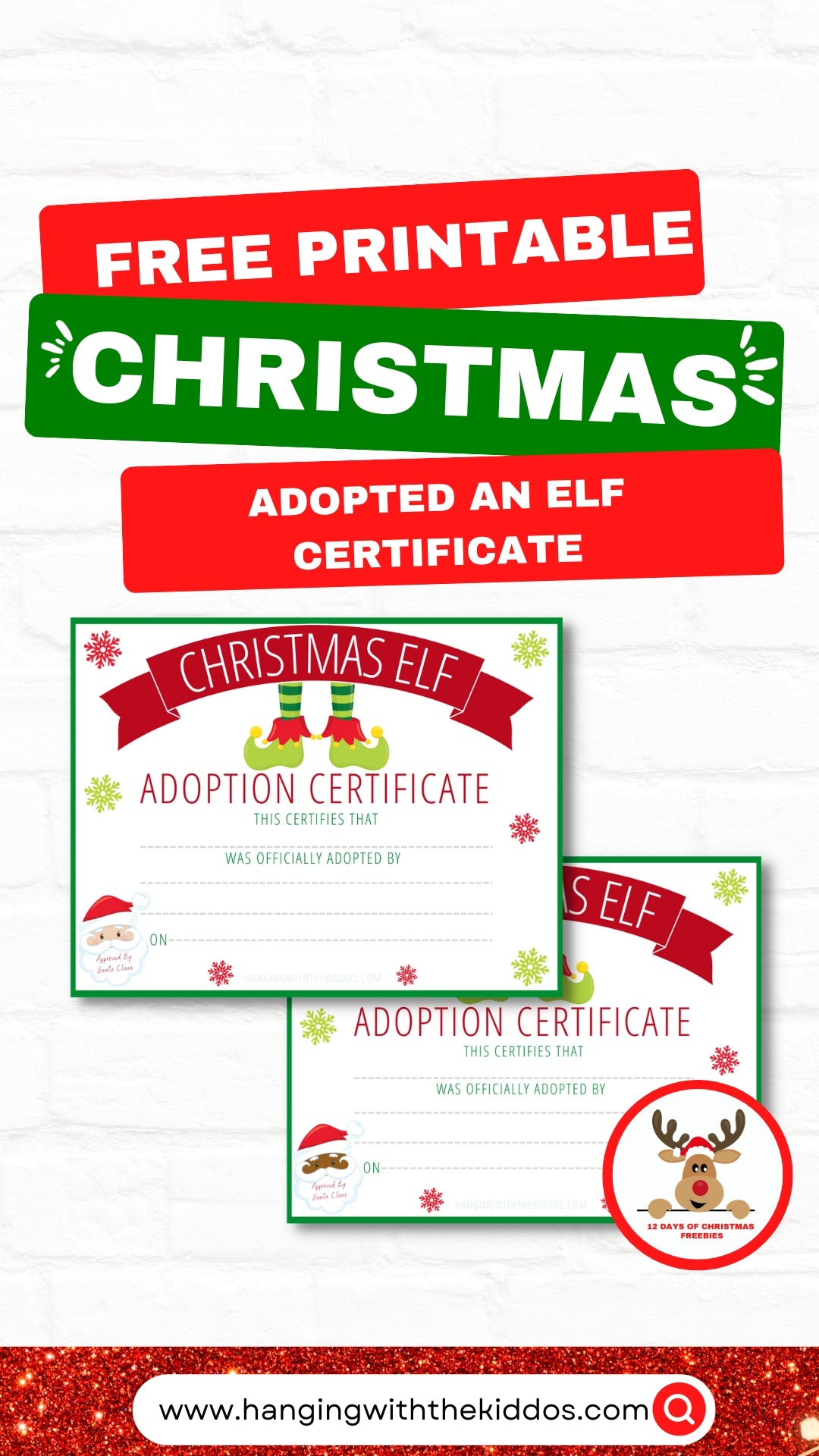 Adopted an Elf Certificate