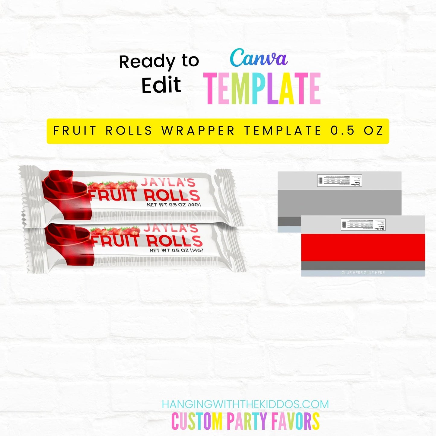 Fruit Rolls Wrappers Template