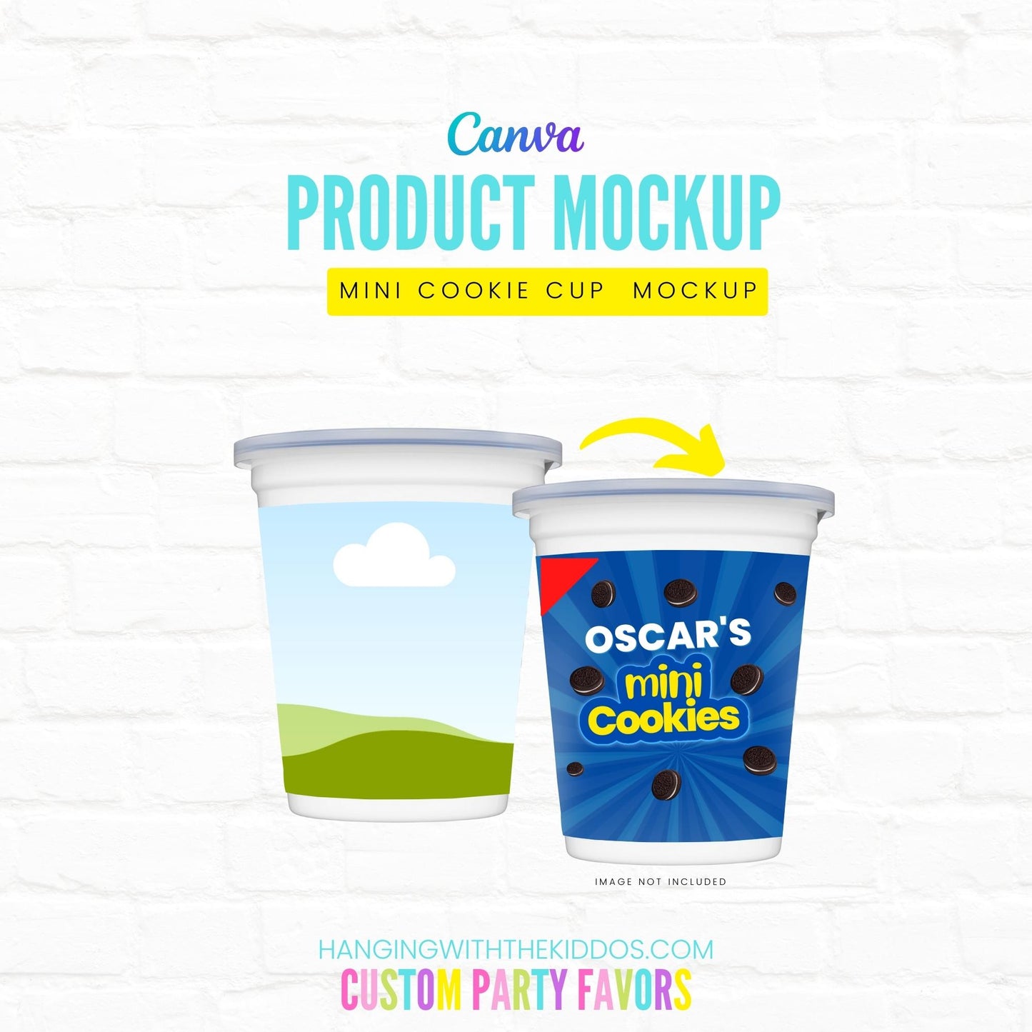 Mini COOKIE CUP Mockup|Canva Template