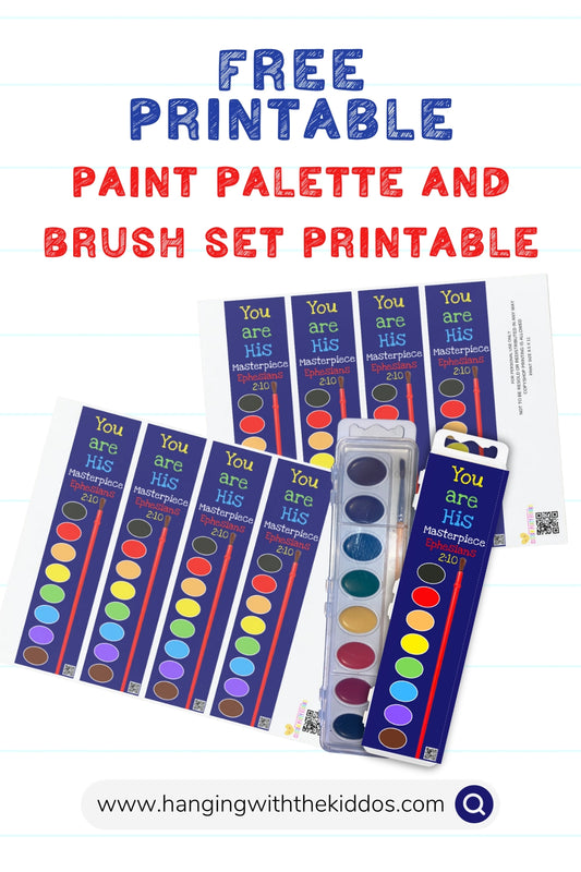 You are His Masterpiece: Free Printable Paint Palette and Brush Set