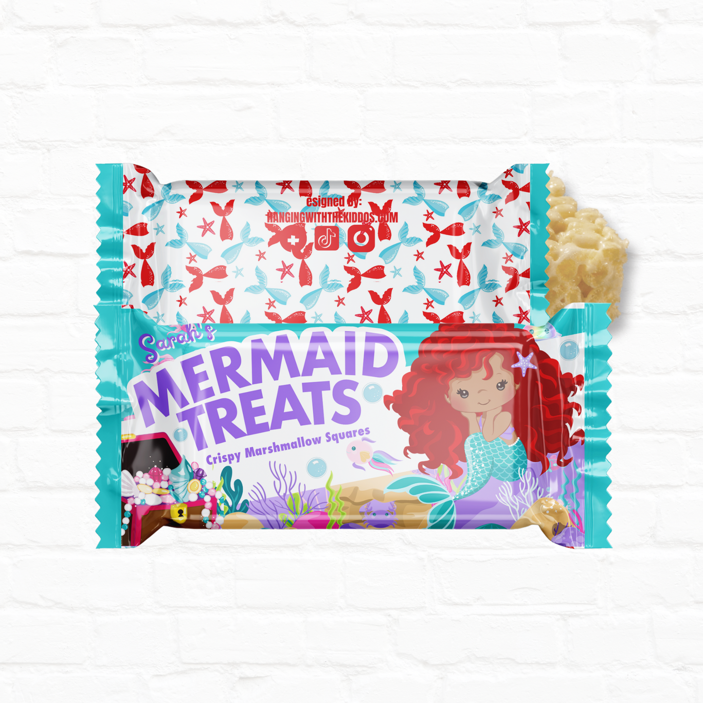 Instant Download:Little Mermaid Personalized Rice Krispy Wrappers