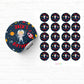 Space Birthday Boy Astronaut 2" Personalized Round Stickers