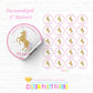 Unicorn Party  2" Personalized Round Stickers