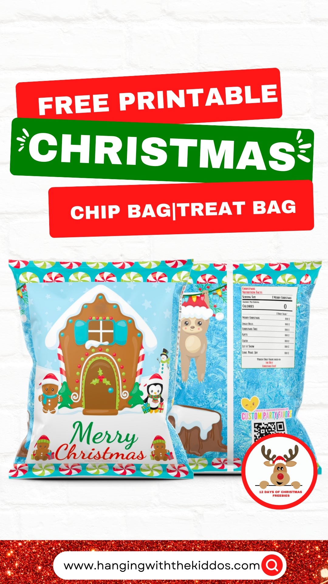 Christmas Chip Bag|Treat Bag