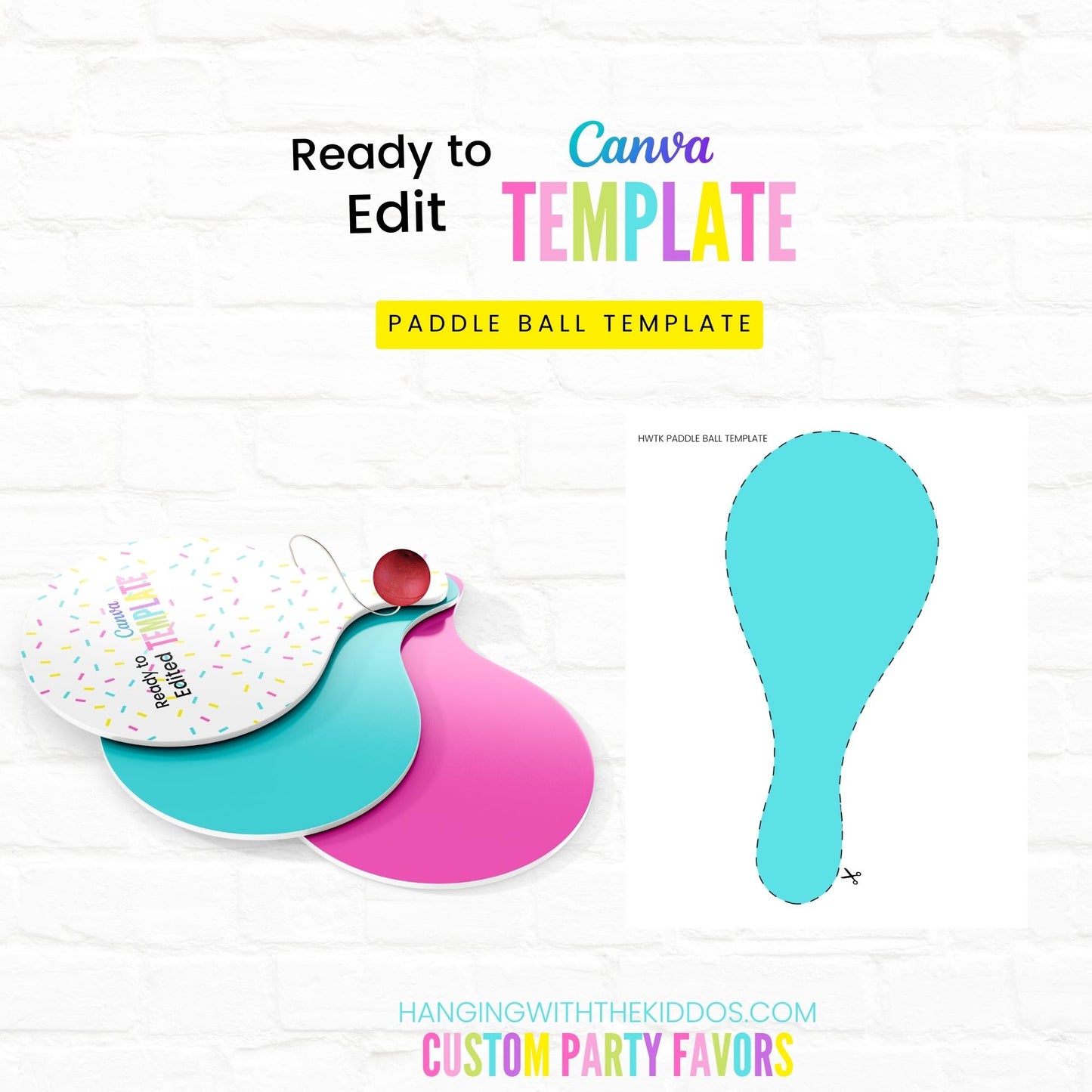 Paddle Ball Template