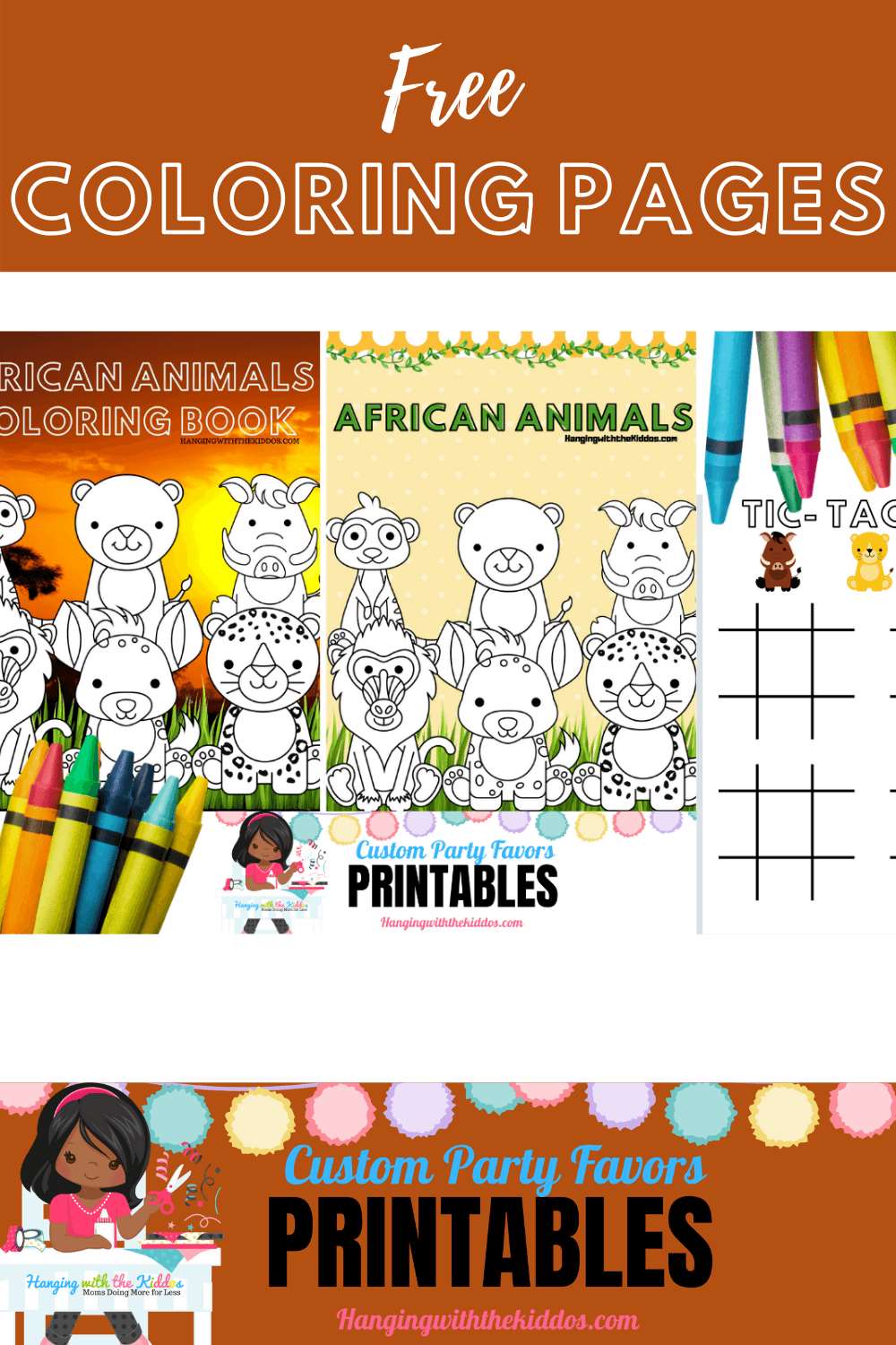 African Animals Free Coloring Pages
