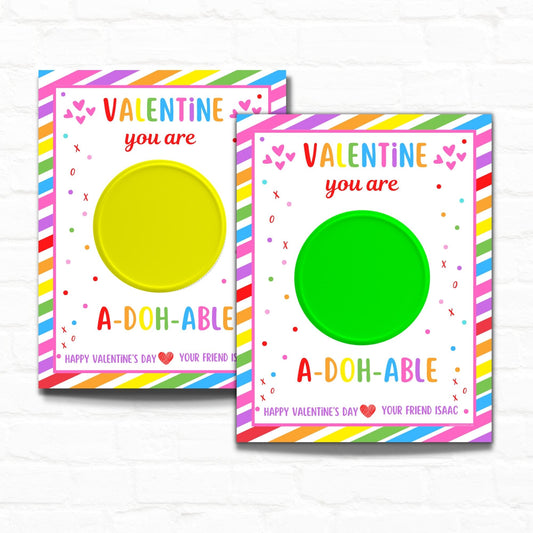 Play Dough Personalized Valentines Day Cards