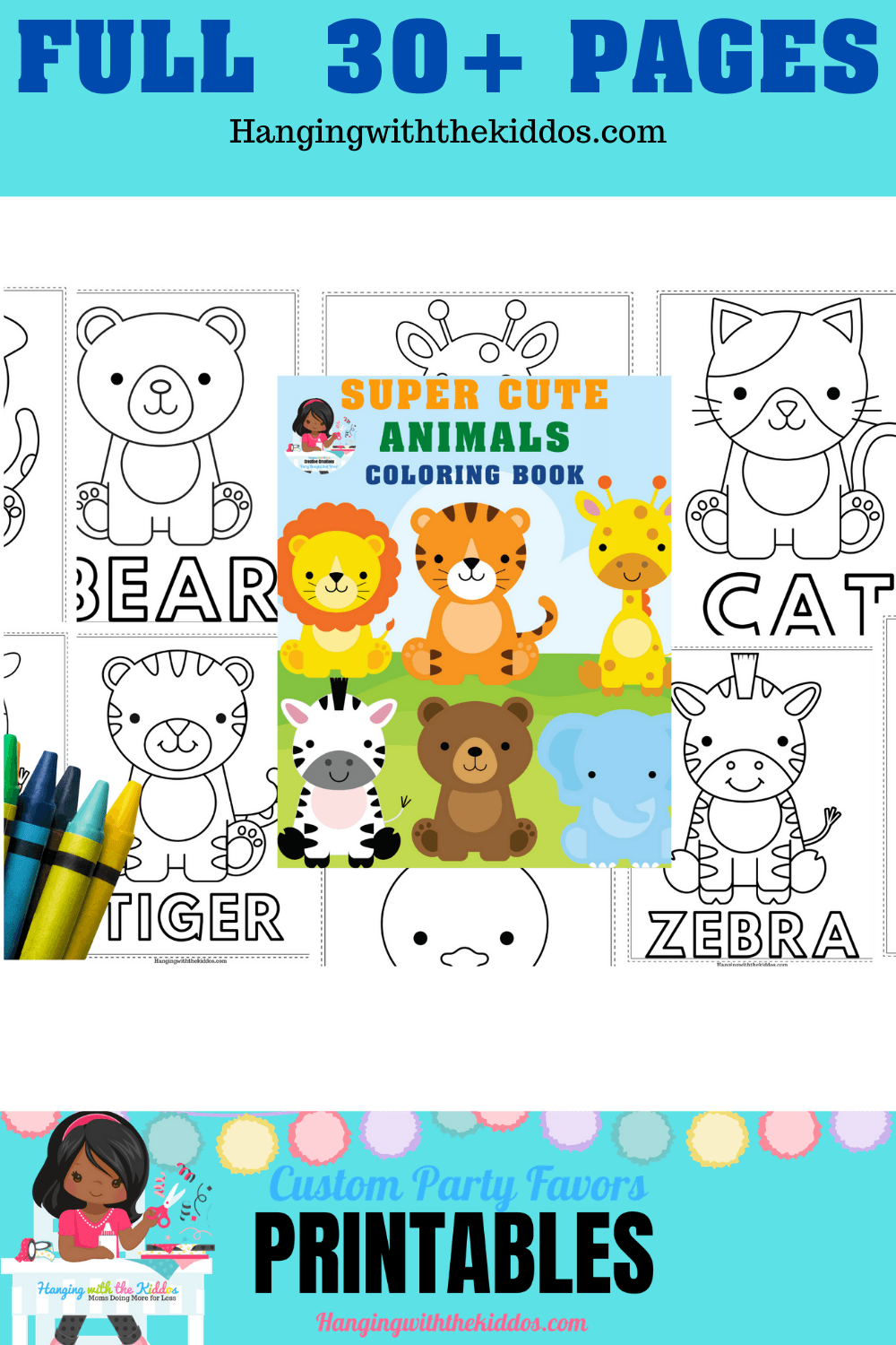 Animals Coloring Book| Printable colouring book for Kids and Adults