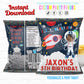 Space Birthday Personalized Party Favor Chip Bag African American Boy Astronaut|Instant Download