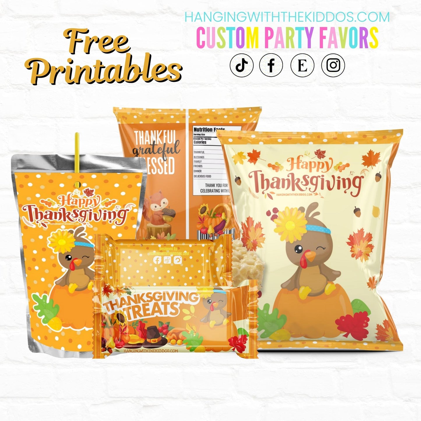 THANKSGIVING FREE PRINTABLES PACKAGE