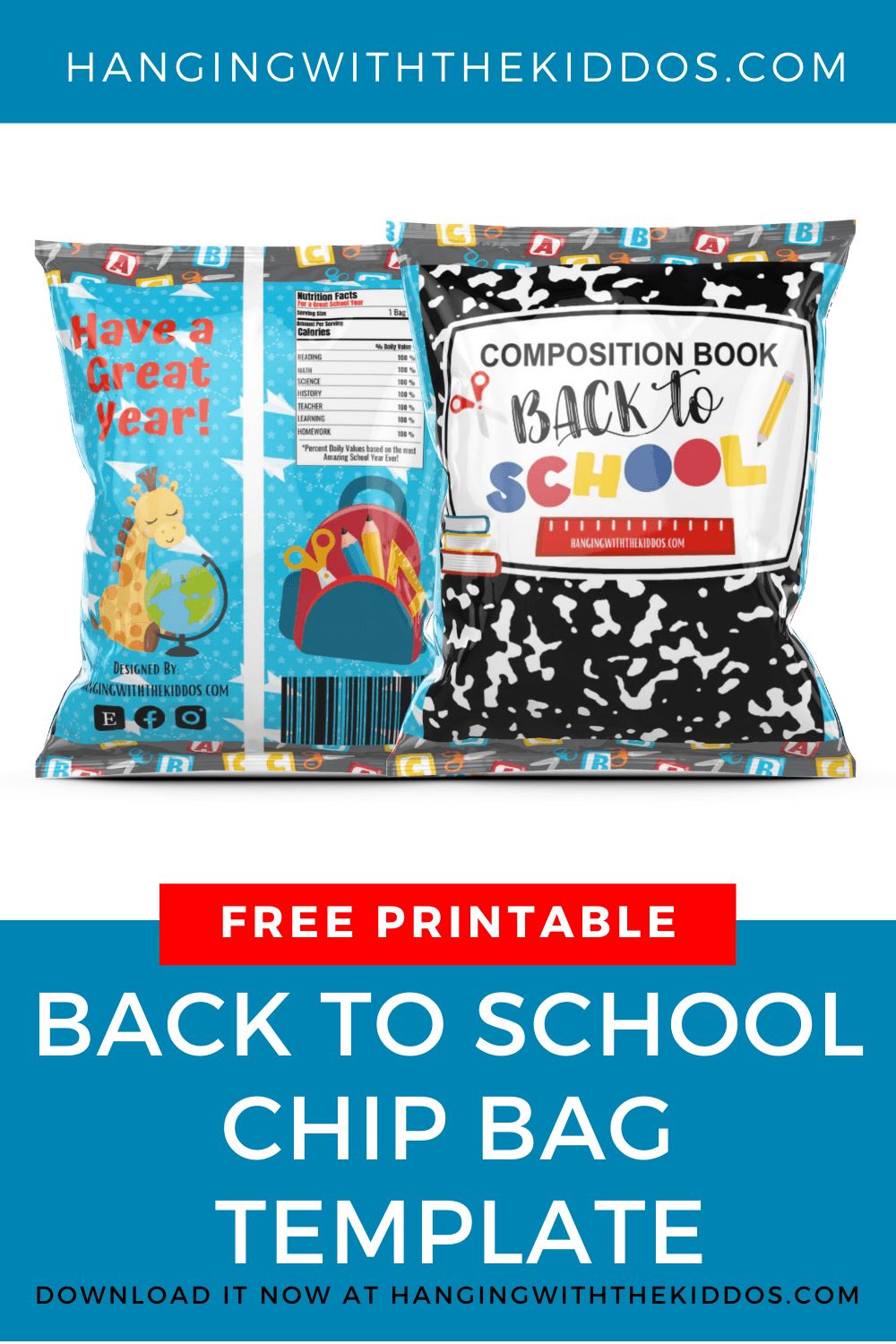 BACK TO SCHOOL CHIP BAG TEMPLATE