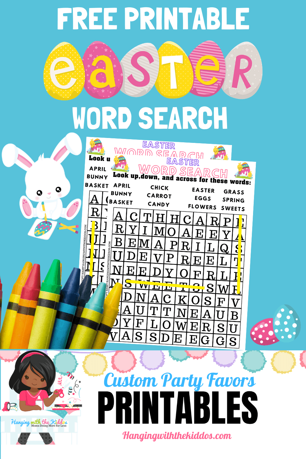 Free Easter Word Search for Kids Printable
