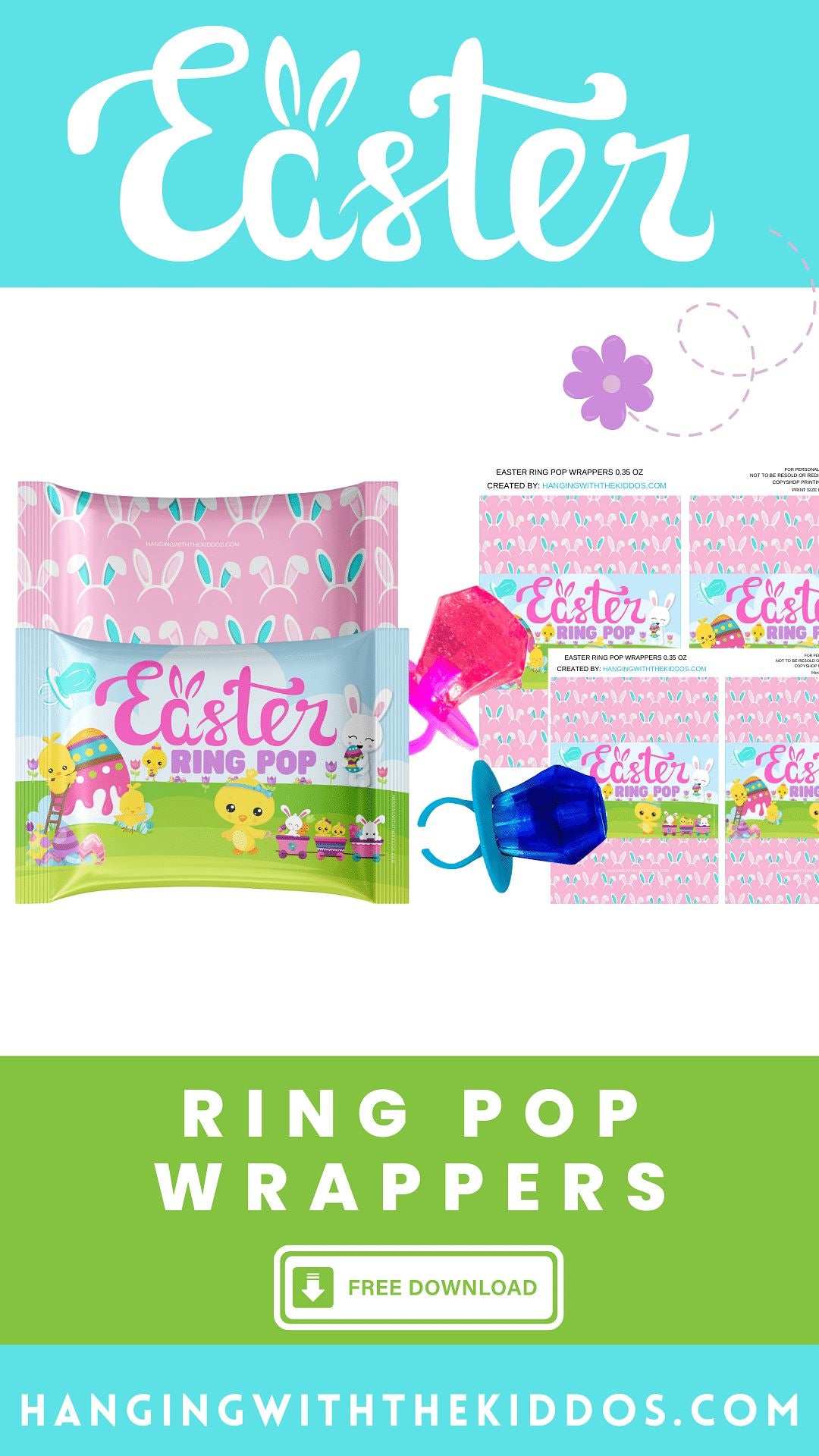 Easter Ring Pop wrappers