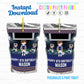 Football Birthday Personalized Juice Pouch Labels| Instant Download 02