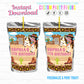 Cowgirl Personalized Juice Pouch Labels| Instant Download 01