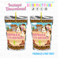 Cowgirl Birthday Party Favor Personalized Juice Pouch Labels Instant Download 03