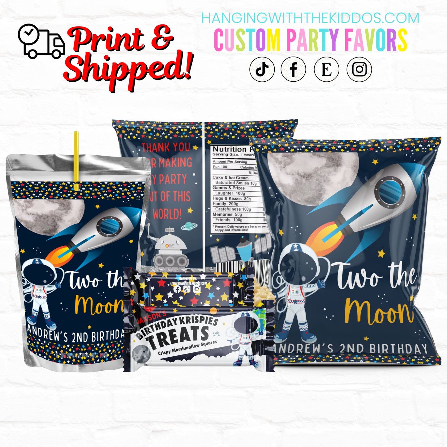 Two the Moon Space Birthday |Custom Party Bundle